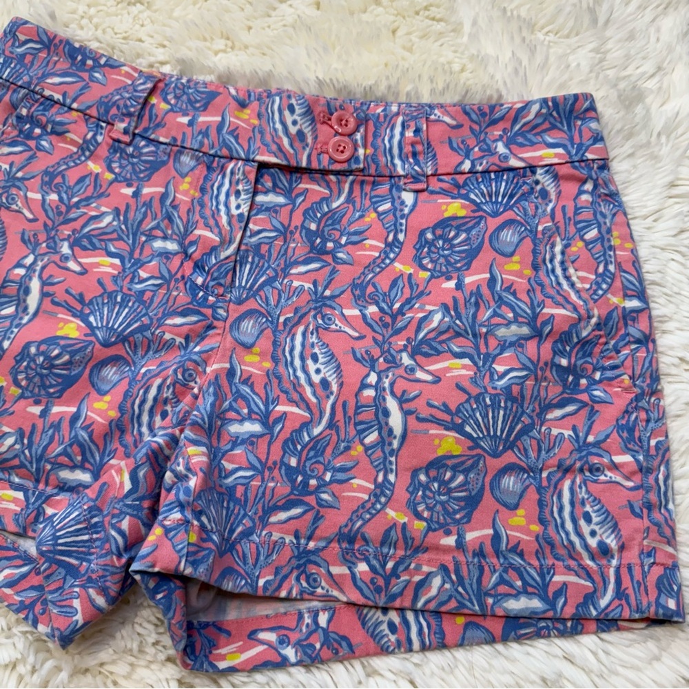 Vineyard Vines Seahorse Print Pink & Blue Shorts